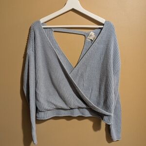 Jessica Simpson Light Blue Wrap Sweater
